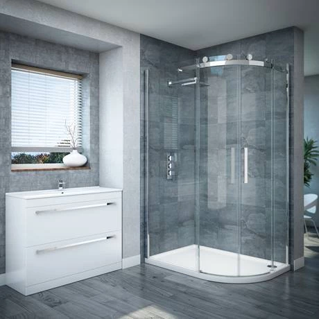 Nova 1000mm Vanity Sink With Cabinet - Modern High Gloss White 2 Nova 1000mm Vanity Sink With Cabinet - Modern High Gloss White - Image 2