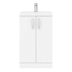 Pallas 500 Modern Gloss White Floor Standing Vanity Unit 9 Pallas 500 Modern Gloss White Floor Standing Vanity Unit -White Bathroom Furniture Shop PAL006E d4 460