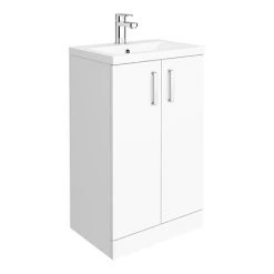 Pallas 500 Modern Gloss White Floor Standing Vanity Unit