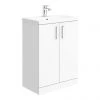 Pallas 600 Modern Gloss White Floor Standing Vanity Unit