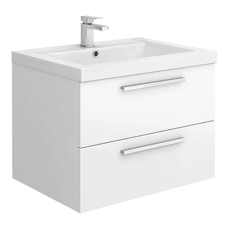 Hudson Reed 720mm Gloss White Modular Basin Vanity Unit 1 Hudson Reed 720mm Gloss White Modular Basin Vanity Unit