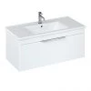 Britton Shoreditch 1000mm Wall-Hung Single Drawer Vanity Unit - Matt White