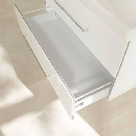 Villeroy and Boch Avento Crystal White 1000mm Wall Hung 2-Drawer Double Vanity Unit 6 Villeroy and Boch Avento Crystal White 1000mm Wall Hung 2-Drawer Double Vanity Unit - Image 6