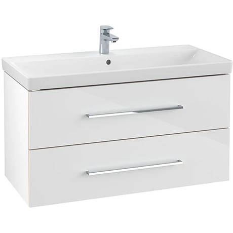 Villeroy and Boch Avento Wall Hung Vanity Unit 1000mm - Crystal White - SAVE03B401 1 Villeroy and Boch Avento Wall Hung Vanity Unit 1000mm - Crystal White - SAVE03B401