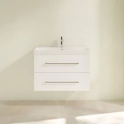 Villeroy and Boch Avento Wall Hung Vanity Unit 800mm - Crystal White - SAVE05B401 8 Villeroy and Boch Avento Wall Hung Vanity Unit 800mm - Crystal White - SAVE05B401 -White Bathroom Furniture Shop SAVE05B401 D2 460