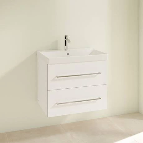 Villeroy and Boch Avento Wall Hung Vanity Unit 630mm - Crystal White - SAVE07B401 2 Villeroy and Boch Avento Wall Hung Vanity Unit 630mm - Crystal White - SAVE07B401 - Image 2