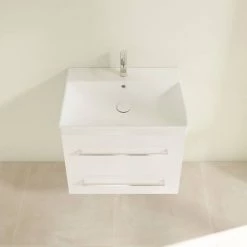 Villeroy and Boch Avento Wall Hung Vanity Unit 630mm - Crystal White - SAVE07B401 9 Villeroy and Boch Avento Wall Hung Vanity Unit 630mm - Crystal White - SAVE07B401 -White Bathroom Furniture Shop SAVE07B401 D3 460