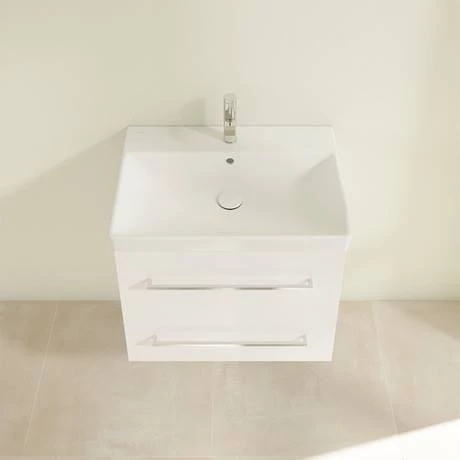 Villeroy and Boch Avento Wall Hung Vanity Unit 630mm - Crystal White - SAVE07B401 4 Villeroy and Boch Avento Wall Hung Vanity Unit 630mm - Crystal White - SAVE07B401 - Image 4