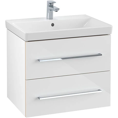 Villeroy and Boch Avento Wall Hung Vanity Unit 630mm - Crystal White - SAVE07B401 1 Villeroy and Boch Avento Wall Hung Vanity Unit 630mm - Crystal White - SAVE07B401