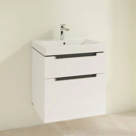 Villeroy and Boch Subway 2.0 Glossy White 600mm Wall Hung 2-Drawer Vanity Unit 2 Villeroy and Boch Subway 2.0 Glossy White 600mm Wall Hung 2-Drawer Vanity Unit - Image 2