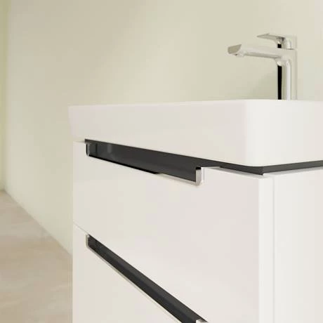 Villeroy and Boch Subway 2.0 Glossy White 600mm Wall Hung 2-Drawer Vanity Unit 3 Villeroy and Boch Subway 2.0 Glossy White 600mm Wall Hung 2-Drawer Vanity Unit - Image 3