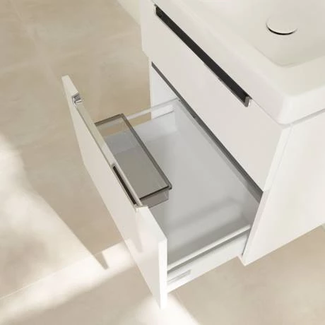 Villeroy and Boch Subway 2.0 Glossy White 600mm Wall Hung 2-Drawer Vanity Unit 5 Villeroy and Boch Subway 2.0 Glossy White 600mm Wall Hung 2-Drawer Vanity Unit - Image 5