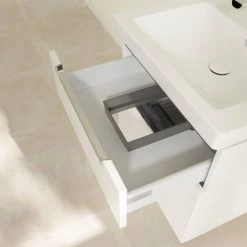 Villeroy and Boch Subway 2.0 Glossy White 600mm Wall Hung 2-Drawer Vanity Unit 8 Villeroy and Boch Subway 2.0 Glossy White 600mm Wall Hung 2-Drawer Vanity Unit -White Bathroom Furniture Shop SB2GW600 D4 460