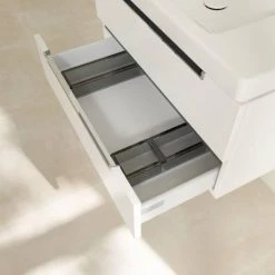 Villeroy and Boch Subway 2.0 Glossy White 800mm Wall Hung 2-Drawer Vanity Unit -White Bathroom Furniture Shop SB2GW800 D4 460