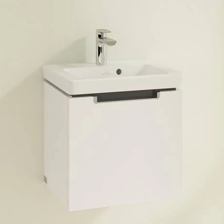 Villeroy and Boch Subway 2.0 Glossy White 450mm Wall Hung 1-Drawer Vanity Unit 2 Villeroy and Boch Subway 2.0 Glossy White 450mm Wall Hung 1-Drawer Vanity Unit - Image 2