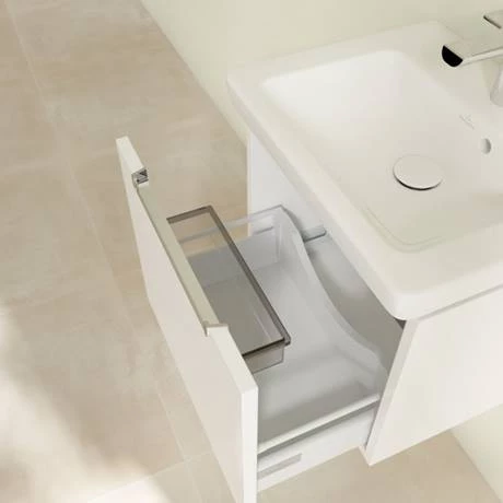 Villeroy and Boch Subway 2.0 Glossy White 500mm Wall Hung 1-Drawer Vanity Unit 6 Villeroy and Boch Subway 2.0 Glossy White 500mm Wall Hung 1-Drawer Vanity Unit - Image 6