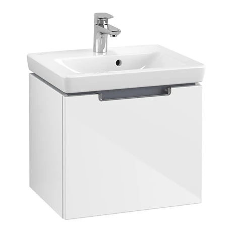 Villeroy and Boch Subway 2.0 Glossy White 500mm Wall Hung 1-Drawer Vanity Unit 1 Villeroy and Boch Subway 2.0 Glossy White 500mm Wall Hung 1-Drawer Vanity Unit