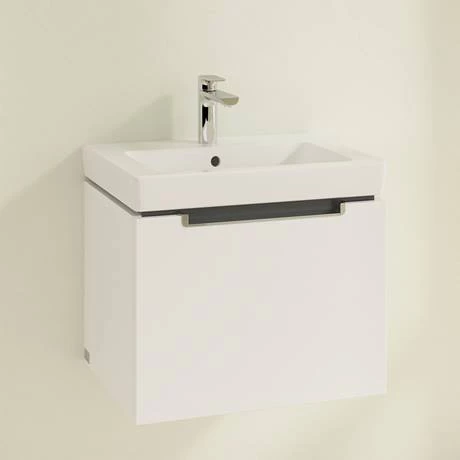 Villeroy and Boch Subway 2.0 Glossy White 550mm Wall Hung 1-Drawer Vanity Unit 2 Villeroy and Boch Subway 2.0 Glossy White 550mm Wall Hung 1-Drawer Vanity Unit - Image 2