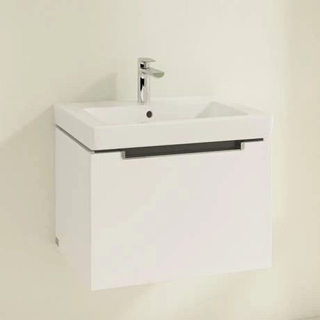 Villeroy and Boch Subway 2.0 Glossy White 600mm Wall Hung 1-Drawer Vanity Unit 2 Villeroy and Boch Subway 2.0 Glossy White 600mm Wall Hung 1-Drawer Vanity Unit - Image 2