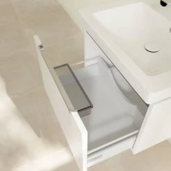 Villeroy and Boch Subway 2.0 Glossy White 600mm Wall Hung 1-Drawer Vanity Unit 7 Villeroy and Boch Subway 2.0 Glossy White 600mm Wall Hung 1-Drawer Vanity Unit -White Bathroom Furniture Shop SBGW600 D3 460