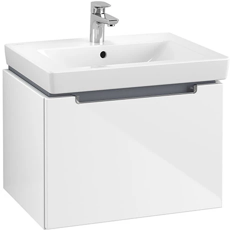 Villeroy and Boch Subway 2.0 Glossy White 600mm Wall Hung 1-Drawer Vanity Unit 1 Villeroy and Boch Subway 2.0 Glossy White 600mm Wall Hung 1-Drawer Vanity Unit