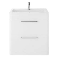 Hudson Reed Solar 800mm Floor Standing Cabinet & Basin - Pure White - SOL103