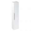 Britton Shoreditch Wall-Hung Tall Cabinet with Chrome Handle - Matt White