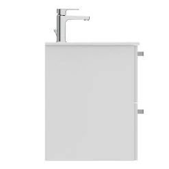 Ideal Standard Tempo 600mm Gloss White 2 Drawer Wall Hung Vanity Unit -White Bathroom Furniture Shop TEM60WHGW D4 460