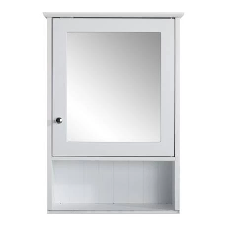 Tongue and Groove Bathroom Mirror Cabinet - White 2 Tongue and Groove Bathroom Mirror Cabinet - White - Image 2