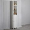 Tongue and Groove Tall Storage Unit - White
