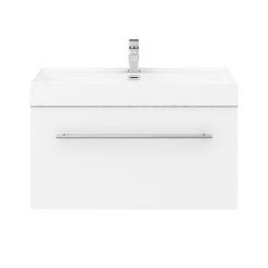 Valencia 800 Gloss White Minimalist Wall Hung Vanity Unit with Chrome Handle 10 Valencia 800 Gloss White Minimalist Wall Hung Vanity Unit with Chrome Handle -White Bathroom Furniture Shop V8WWHCH D4 460