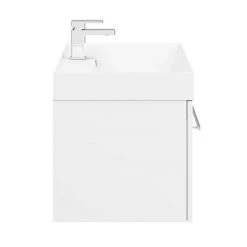 Valencia 800 Gloss White Minimalist Wall Hung Vanity Unit with Chrome Handle 11 Valencia 800 Gloss White Minimalist Wall Hung Vanity Unit with Chrome Handle -White Bathroom Furniture Shop V8WWHCH D5 460