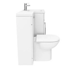 Valencia 1100mm Combination Bathroom Suite Unit with Basin + Round Toilet -White Bathroom Furniture Shop VAL1100R n d4 460