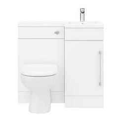 Valencia 900mm Combination Bathroom Suite Unit + Round Toilet 11 Valencia 900mm Combination Bathroom Suite Unit + Round Toilet -White Bathroom Furniture Shop VAL900R D5 460