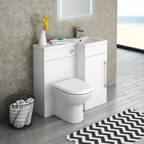 Valencia 900mm Combination Bathroom Suite Unit + Round Toilet 1 Valencia 900mm Combination Bathroom Suite Unit + Round Toilet
