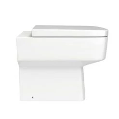 Valencia Bathroom Combination Suite Unit - 900mm Basin w. Black Handle and Square Toilet -White Bathroom Furniture Shop VAL900S BLK d4 460