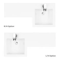 Valencia Bathroom Combination Suite Unit - 900mm Basin w. Black Handle and Square Toilet -White Bathroom Furniture Shop VAL900S BLK d5 460