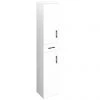 Venice 350x300mm Gloss White Tallboy Unit with Matt Black Handles