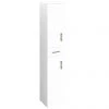 Venice 350x300mm Gloss White Tallboy Unit with Brushed Brass Handles
