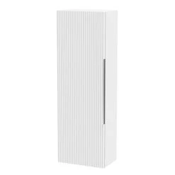 Venice Fluted Wall Hung Tall Storage Cabinet - White