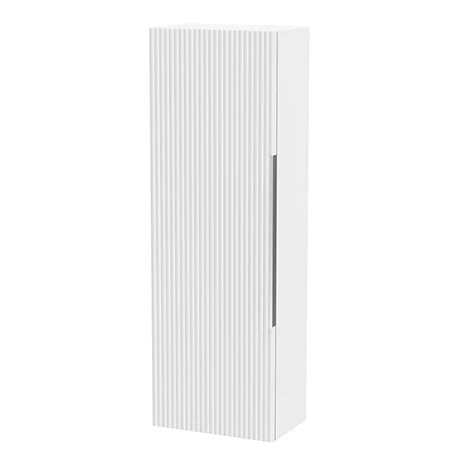 Venice Fluted Wall Hung Tall Storage Cabinet - White 1 Venice Fluted Wall Hung Tall Storage Cabinet - White