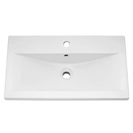 Venice Fluted 800mm White Vanity Unit - Wall Hung Single Drawer Unit with Chrome Handle 2 Venice Fluted 800mm White Vanity Unit - Wall Hung Single Drawer Unit with Chrome Handle - Image 2