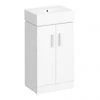Nova Vanity 0TH Sink With Cabinet - 450mm Modern High Gloss White