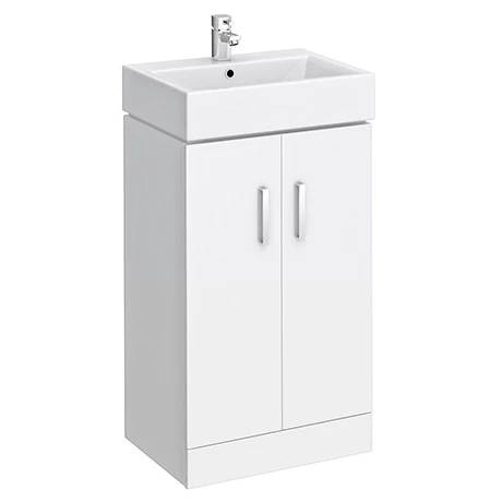 Nova Vanity Sink With Cabinet - 450mm Modern High Gloss White (Flat Packed) 1 Nova Vanity Sink With Cabinet - 450mm Modern High Gloss White (Flat Packed)
