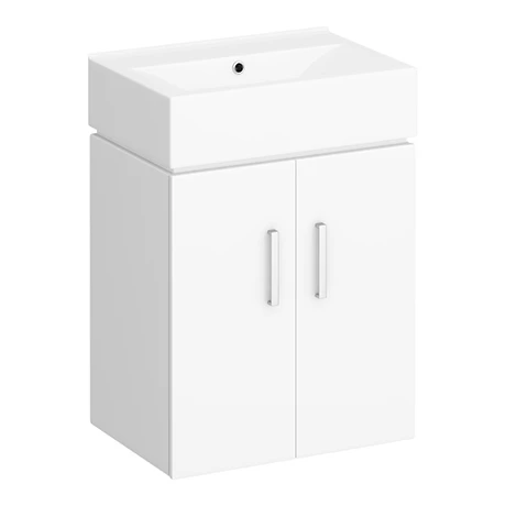 Nova Wall Mounted 0TH Vanity - 450mm Gloss White 1 Nova Wall Mounted 0TH Vanity - 450mm Gloss White