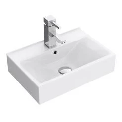 Nova Wall Mounted Vanity - 450mm Gloss White (Flat Packed) 11 Nova Wall Mounted Vanity - 450mm Gloss White (Flat Packed) -White Bathroom Furniture Shop VTWW450 detail b 460 1
