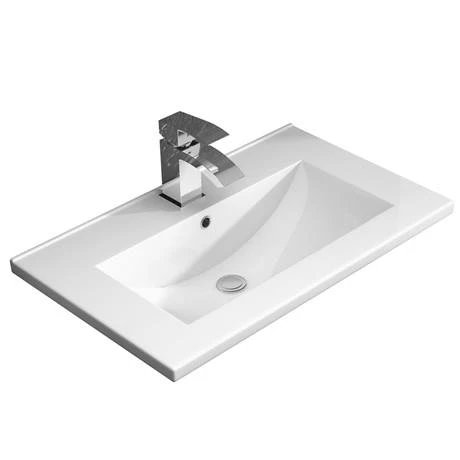 Nova 600mm Wall Hung Vanity Sink With Cabinet - Modern High Gloss White 4 Nova 600mm Wall Hung Vanity Sink With Cabinet - Modern High Gloss White - Image 4
