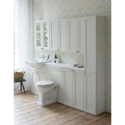 Burlington 60 Back to Wall Unit & Pan (excluding Seat) - Matt White 5 Burlington 60 Back to Wall Unit & Pan (excluding Seat) - Matt White -White Bathroom Furniture Shop W60W P14 D3 460