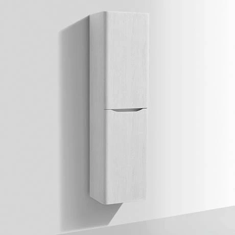 Monza White Ash Tall Wall Hung Storage Unit - 1500mm High 5 Monza White Ash Tall Wall Hung Storage Unit - 1500mm High - Image 5