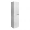 Monza White Ash Tall Wall Hung Storage Unit - 1500mm High